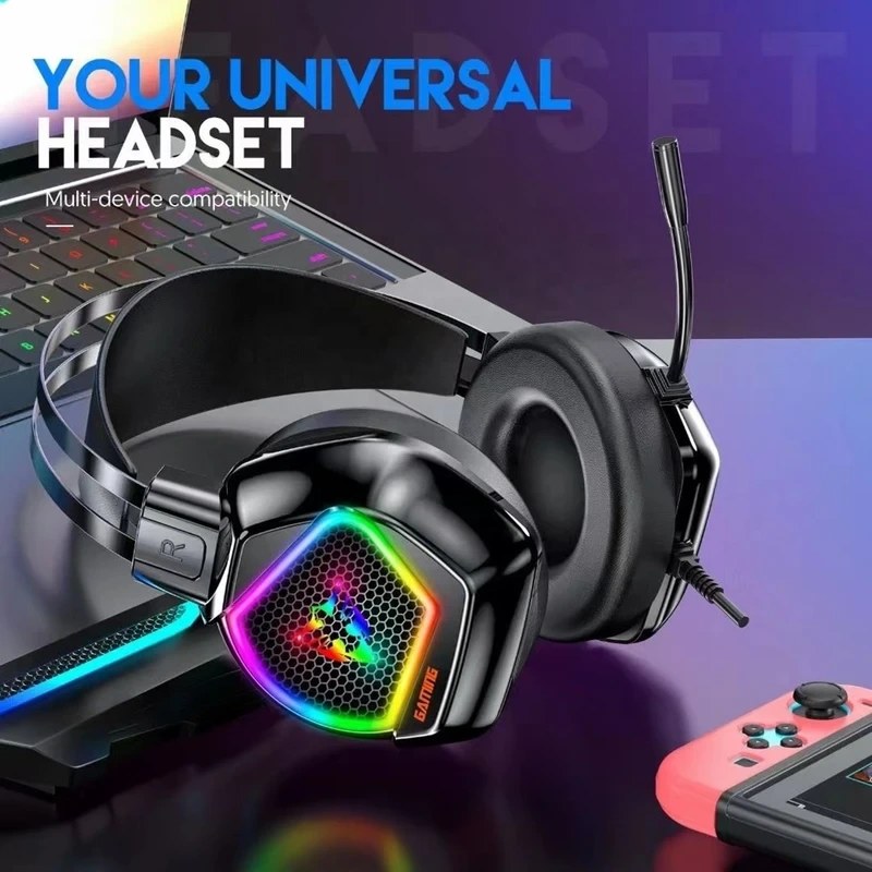 هدست گیمینگ با سیم مدل G601 USB 7.1 RGB